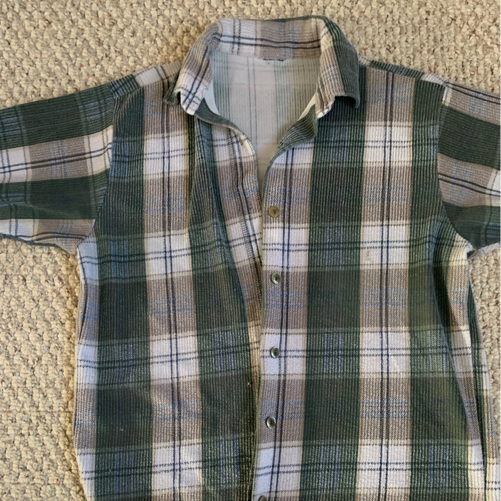 Green Plaid Top